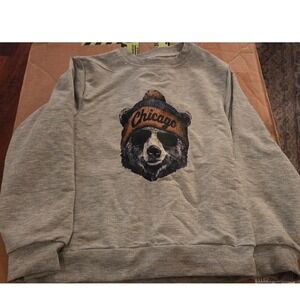 Kids Vintage Chicago Bears Graphic Sweatshirt Heather Gray Size 130 (6-7)